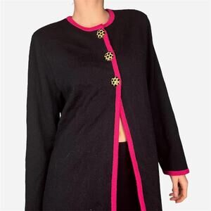 Vintage sweater funky buttons long sleeve tunic old money - Ami Knits - size 16